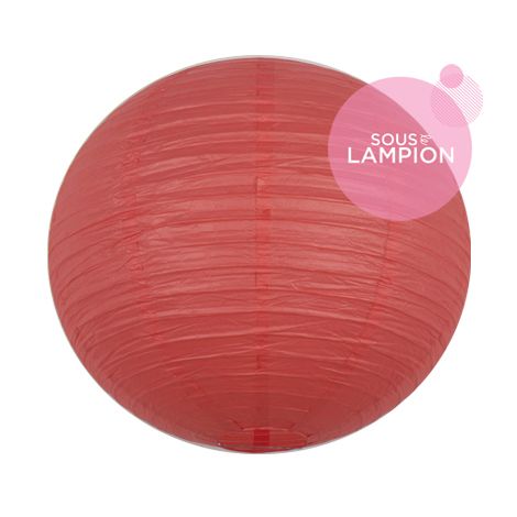 Paper lantern - 50cm - Coral red