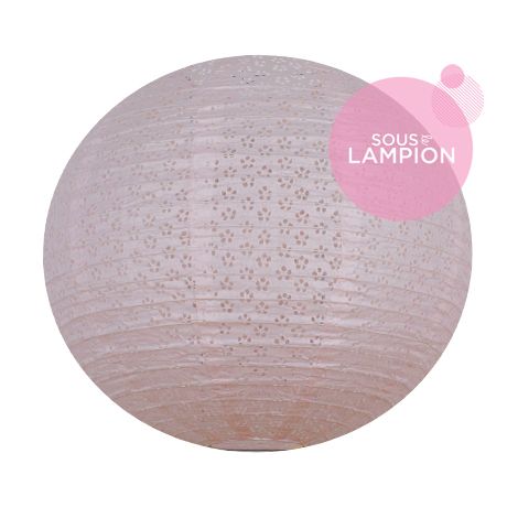 Lanternes en papier rose poudré, rose vintage et rose vintage ajouré