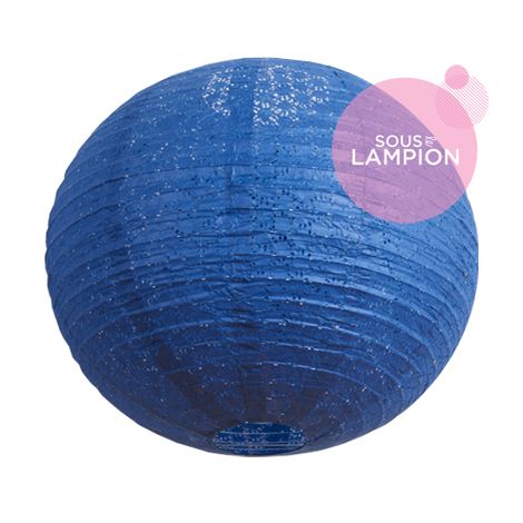 Lace paper lantern - 50cm - Dark blue