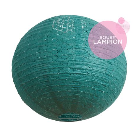 Lace paper lantern - 50cm - Dark green