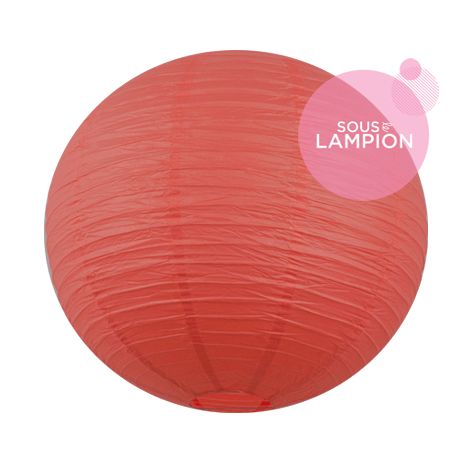Paper lantern - 66cm - Coral red