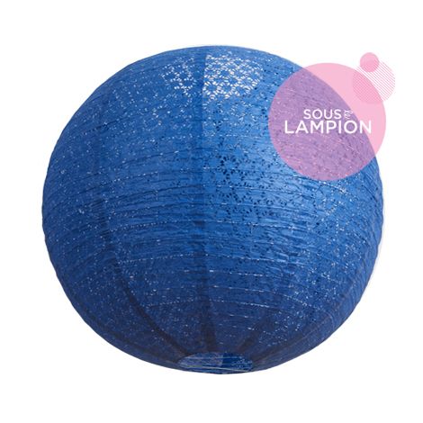 Lace paper lantern - 66cm - Dark blue