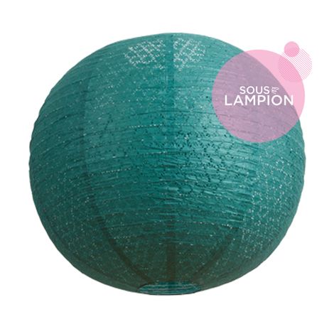 Lace paper lantern - 66cm - Dark green