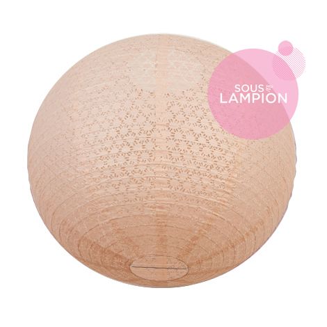 Lace paper lantern - 66cm - Peach mist