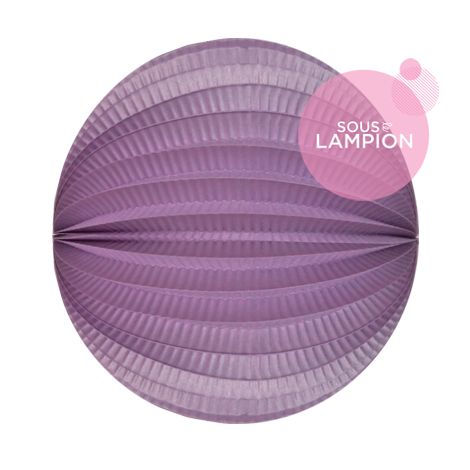 Lampion papier mauve nacré pour un anniversaire ou une chambre d'enfant