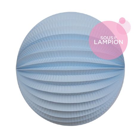 Lampion papier bleu ciel pour un anniversaire ou une chambre d'enfant