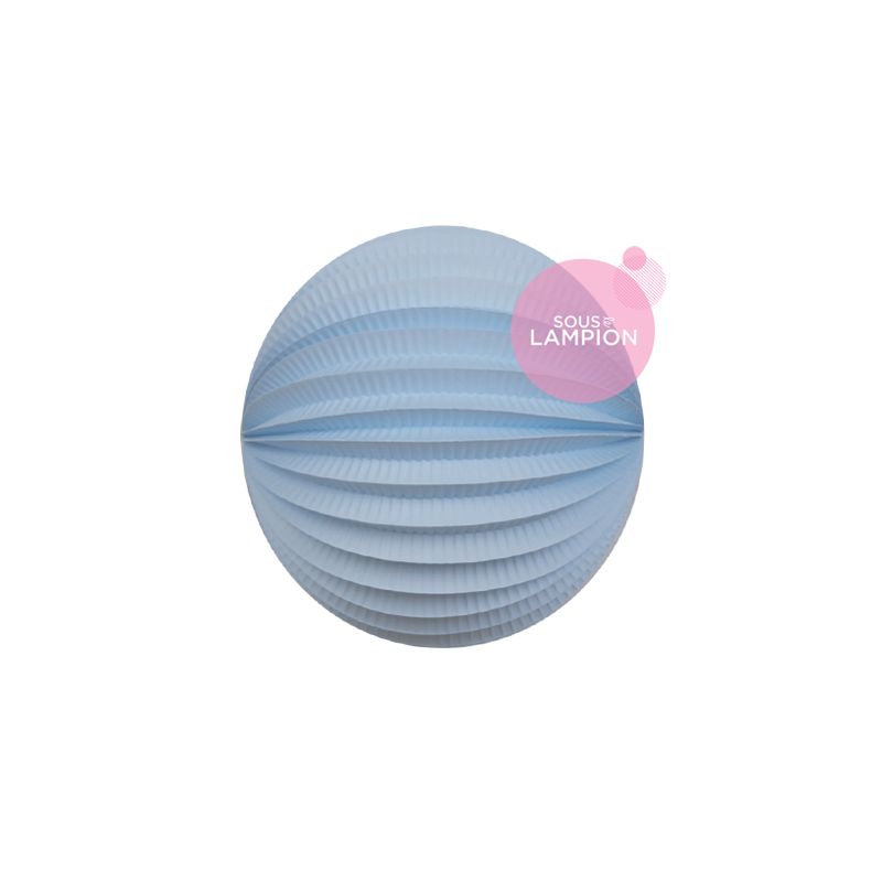 Baby blue accordion paper lantern
