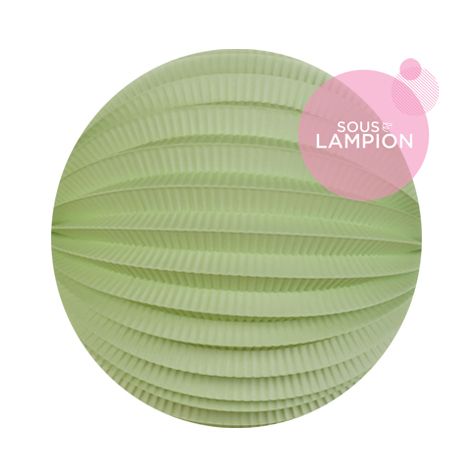 Lampion papier vert céladon pour un anniversaire ou une chambre d'enfant