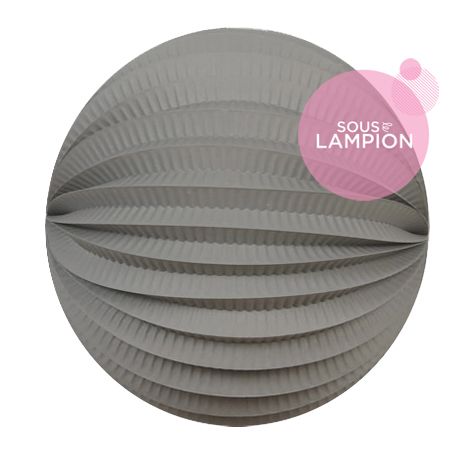 Lampion papier gris pour un anniversaire ou une chambre d'enfant