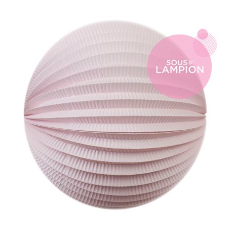 Grand lampion papier rose pâle pour un anniversaire d'enfant zero dechet