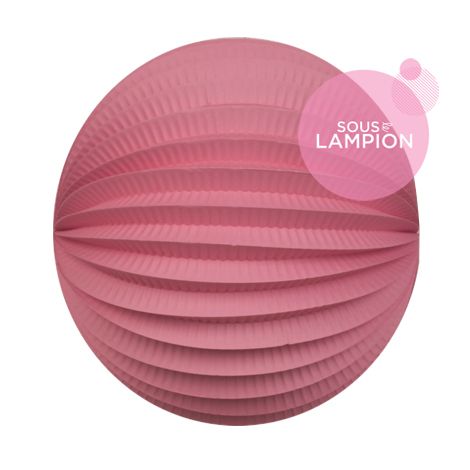 Lampion rond - 20cm - Rose vintage