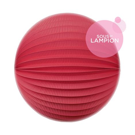 Lampion rond - 20cm - Framboise en confiture