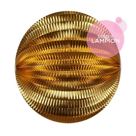 Accordion lantern - 30cm - Gold metallic