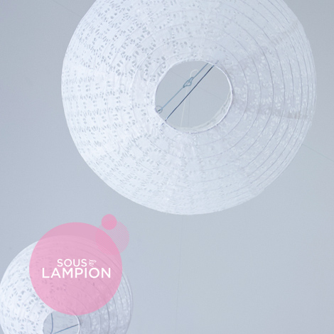 white wedding paper lantern set in designer quality