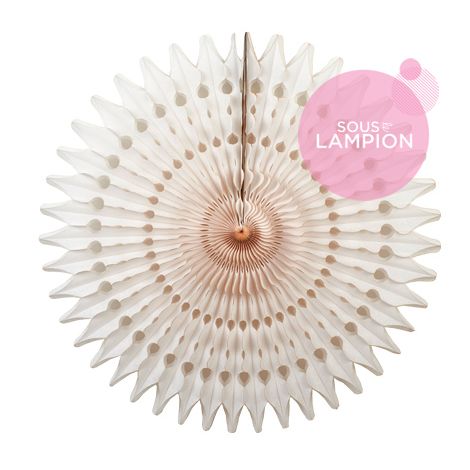 Honeycomb fan - 53cm - Vanilla whipped cream