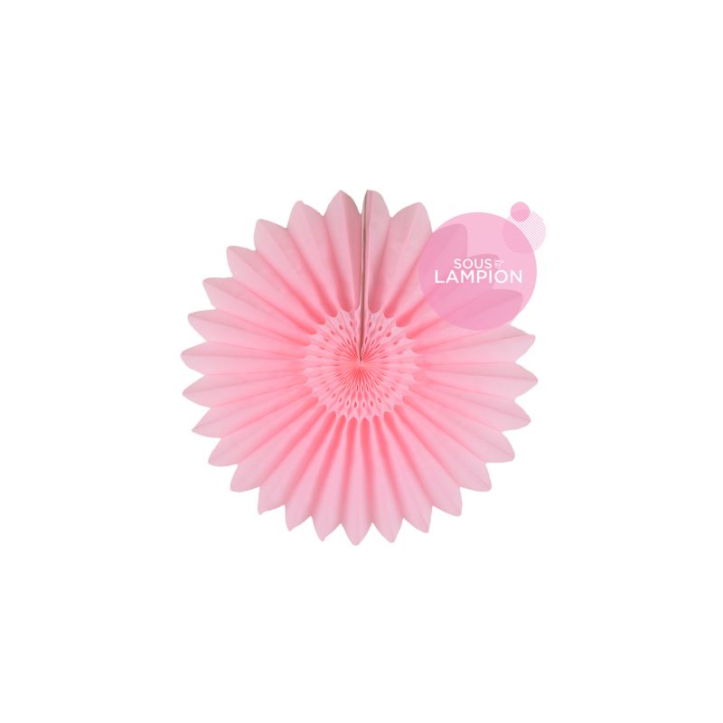 pink paper fan for parties and photo op decor