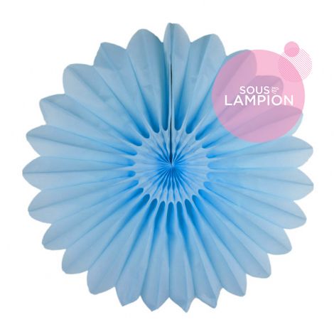 Paper fan - 68cm - Baby blue
