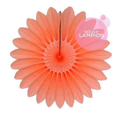 Paper fan - 45cm - Peach smoothie