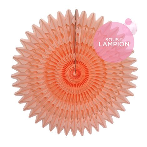 Honeycomb fan - 53cm -  Peach smoothie