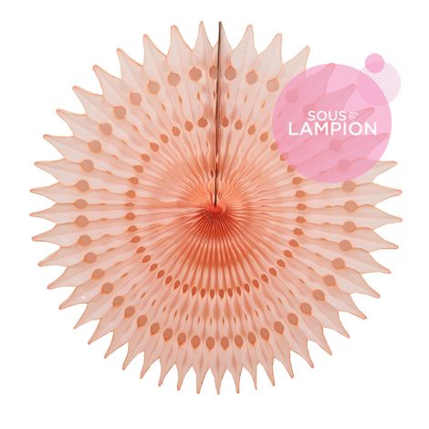 Honeycomb fan - 53cm - Vintage peach