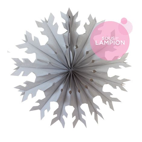 Paper snowflake - 38cm - Cumulus grey