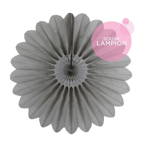 Paper fan - 45cm - Cumulus grey