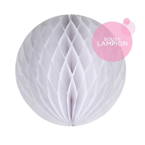 Grande boule en papier blanc pour une déco de fête zéro déchet