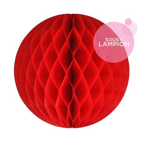 Petite boule en papier rouge pour déco murale de chambre de bébé