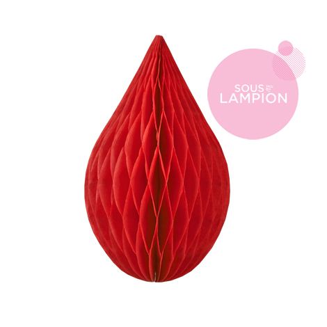 Honeycomb drop - 12,5cm - Ho Ho red