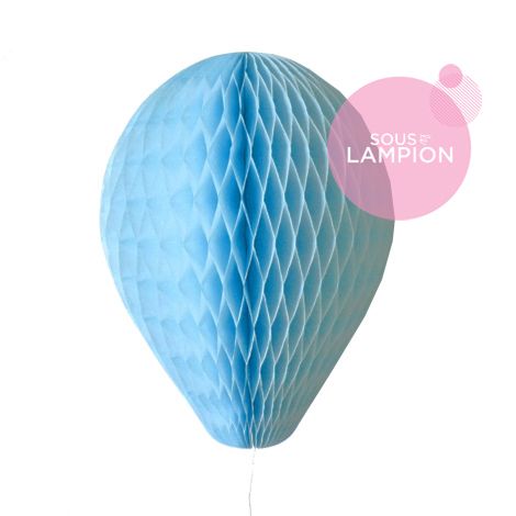 Ballon en papier bleu ciel pour une décoration de fête ou baby shower