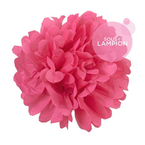 Paper pompom - 25cm - Fuchsia ohlala