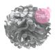 Paper pompom - 25cm - Silver grey