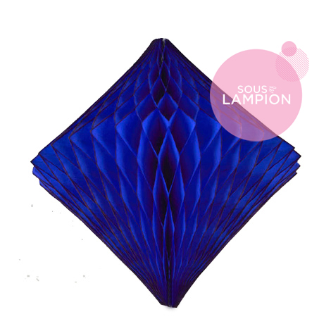 Diamant alvéolé - 30cm - Bleu océan