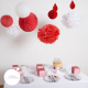 Red Christmas - set of 9 decorations