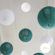 Green and white wedding - set of 9 paper lanterns