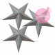 Silver grey star lanterns