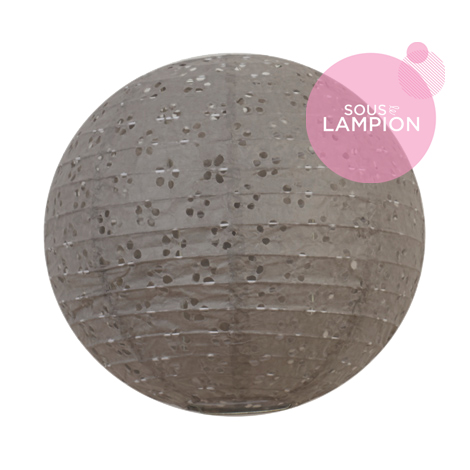 Eyelet lantern - 20cm - Cumulus grey