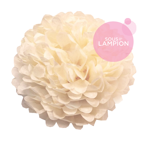 ivory pompom for weddings and nursery decor