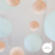 Peach and mint wedding - set of 9 paper lanterns