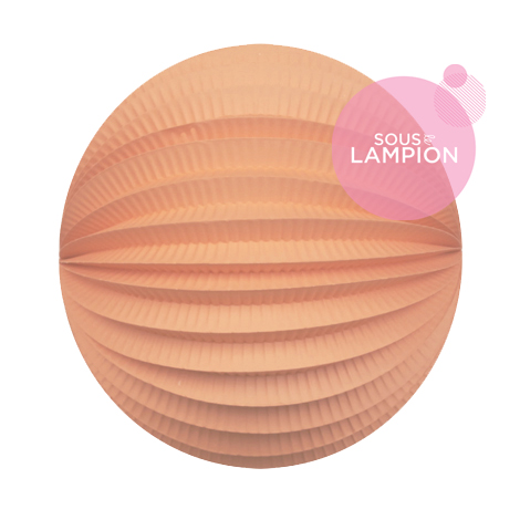 Lampion rond - 20cm - Rose vintage