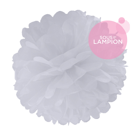 Paper pompom - 20cm - White