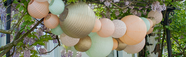 Easy to make paper lantern garlands