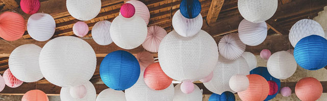 Wedding paper lanterns