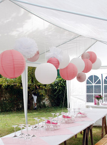 Décoration de baptême de petite fille ou garçon: des idées pour une tente,  un jardin, pour une table ou un buffet.