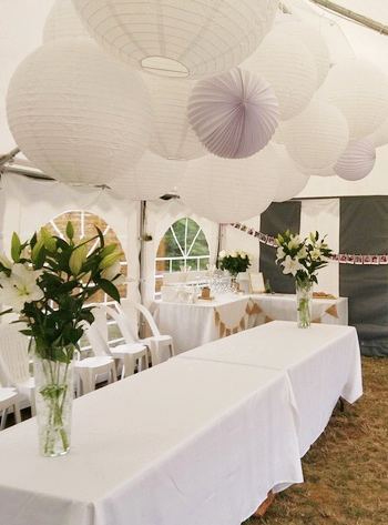 Décoration de baptême de petite fille ou garçon: des idées pour une tente,  un jardin, pour une table ou un buffet.