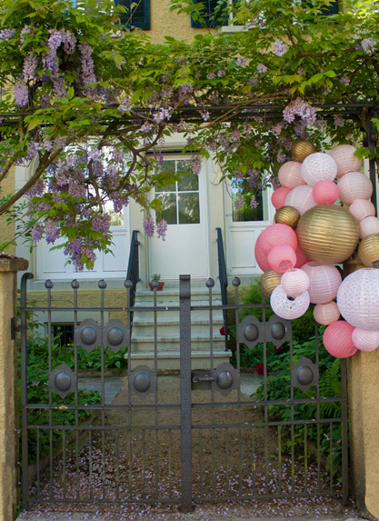 grappes de lanternes mariage