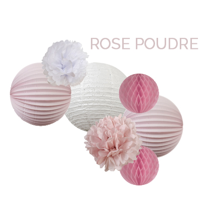 Déco lampions rose pâle pour chambre de petite fille