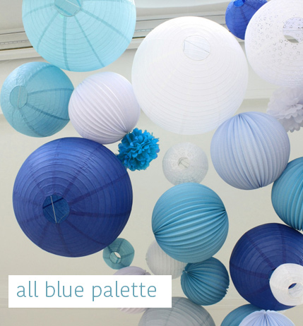 All blue wedding decor