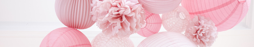 lanternes mariage rose  