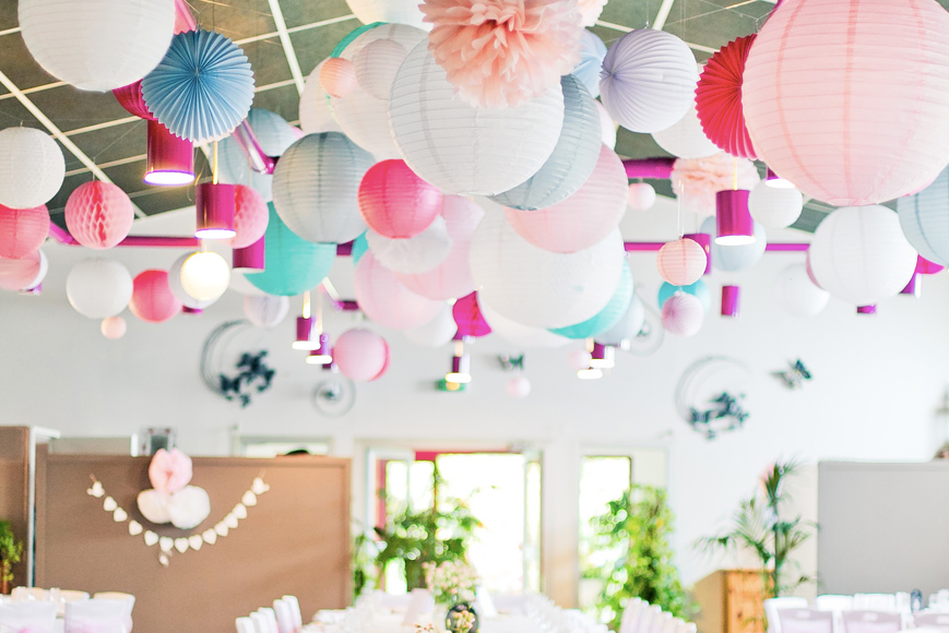 Décoration de baptême de petite fille ou garçon: des idées pour une tente,  un jardin, pour une table ou un buffet.